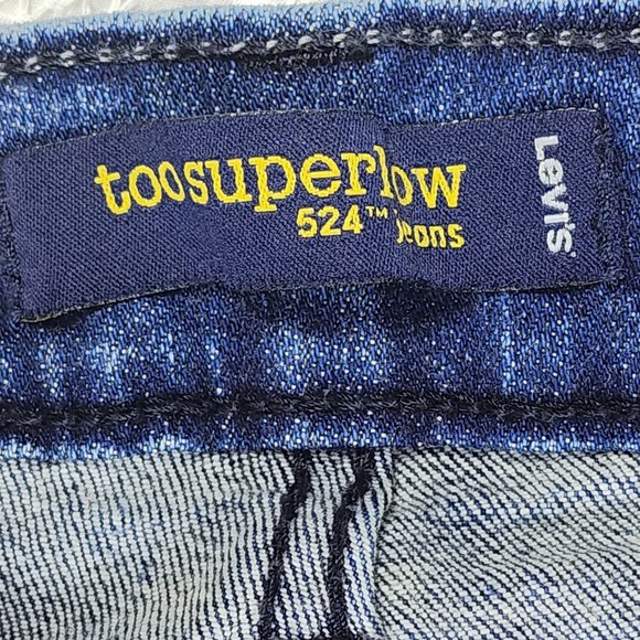 Super Too Low Levis 524 Low Rise Skinny Jeans size 11M - Picture 6 of 14